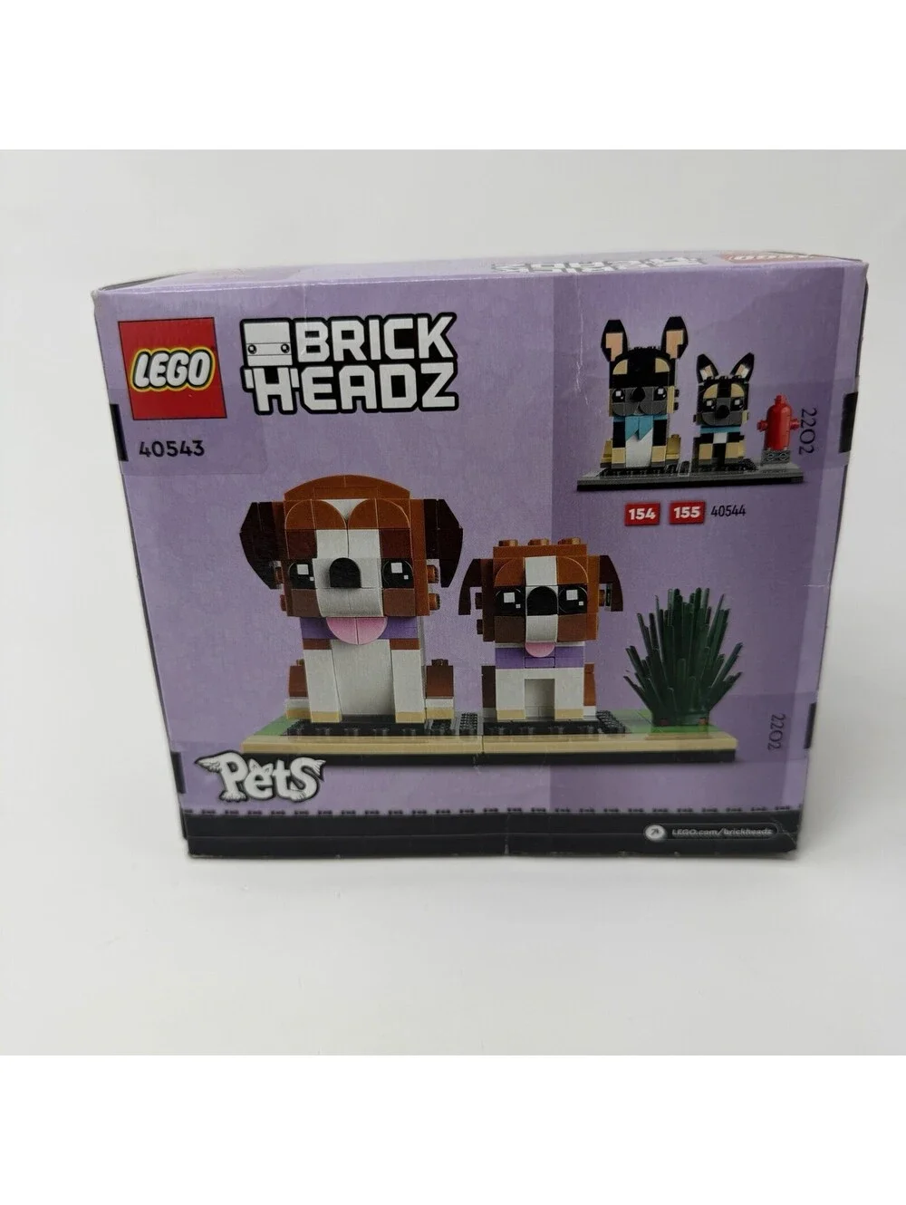 LEGO Brickheadz Pets: Saint Bernard Dog & Puppy Set 40543 New, Sealed